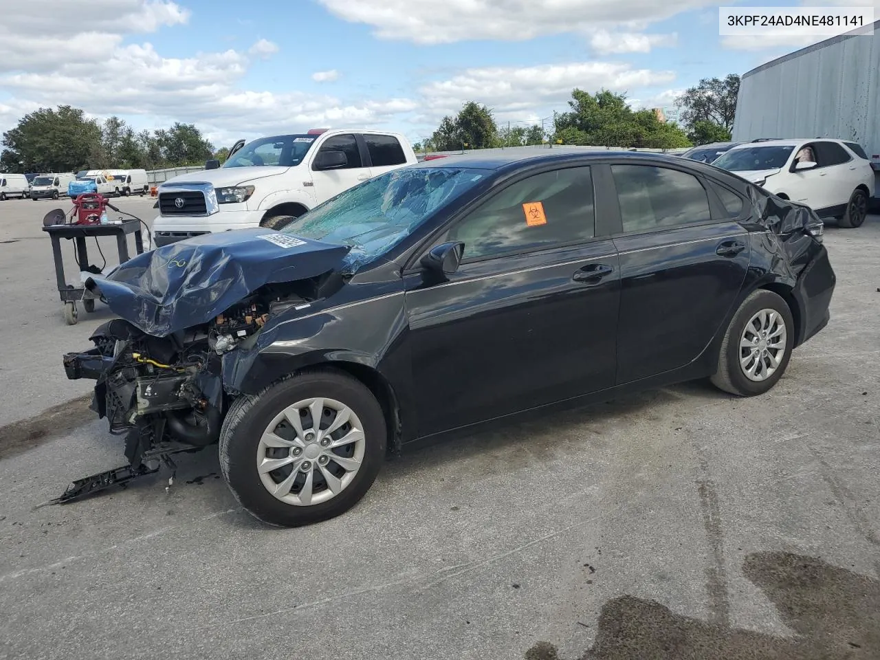 2022 Kia Forte Fe VIN: 3KPF24AD4NE481141 Lot: 75303624