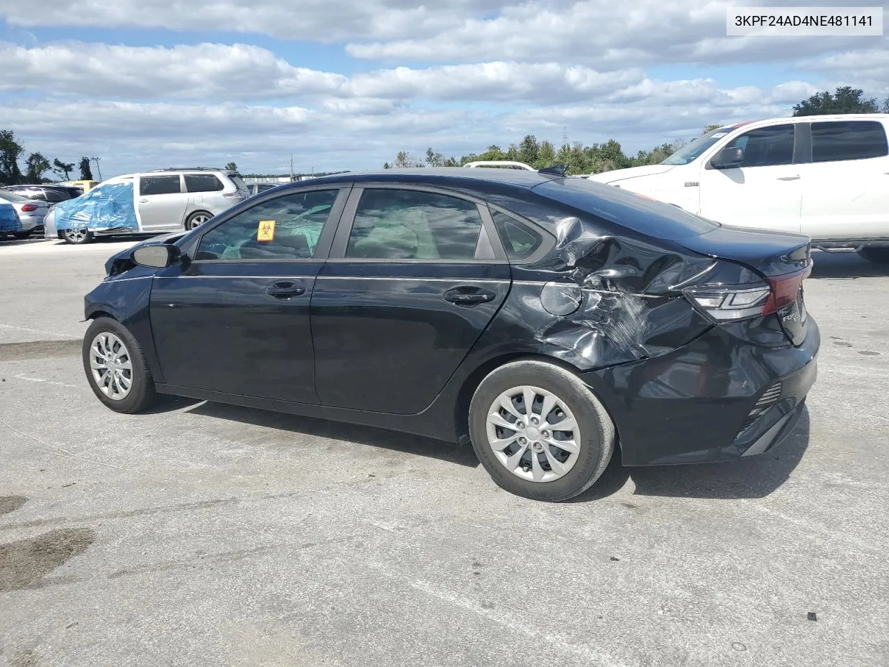 2022 Kia Forte Fe VIN: 3KPF24AD4NE481141 Lot: 75303624