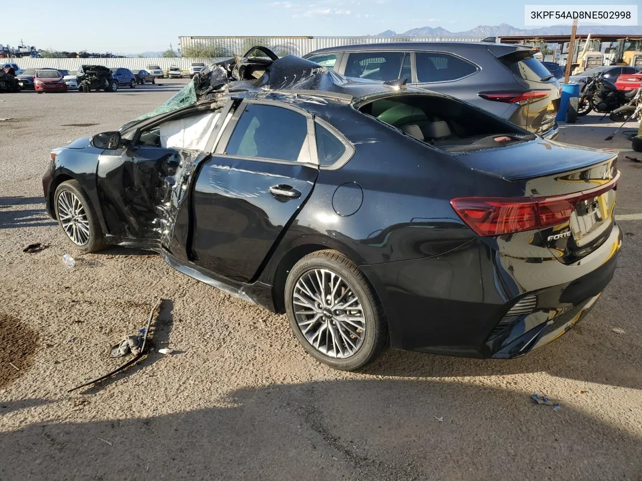 2022 Kia Forte Gt Line VIN: 3KPF54AD8NE502998 Lot: 75685704