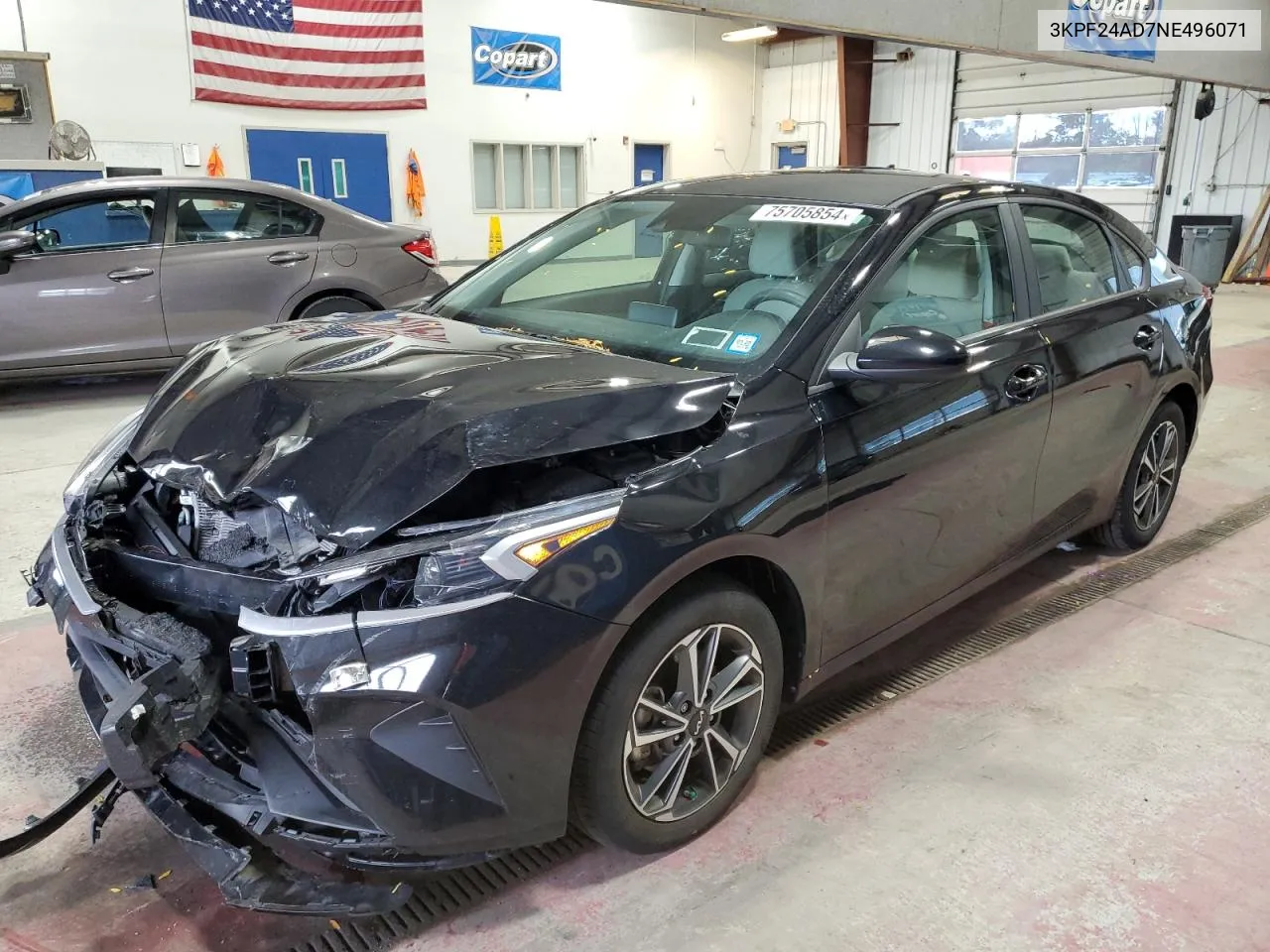 2022 Kia Forte Fe VIN: 3KPF24AD7NE496071 Lot: 75705854