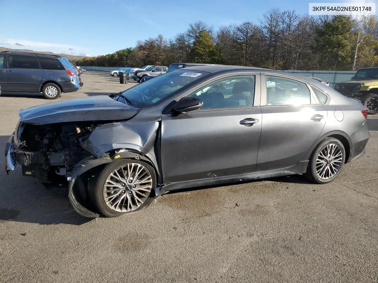 2022 Kia Forte Gt Line VIN: 3KPF54AD2NE501748 Lot: 75898004