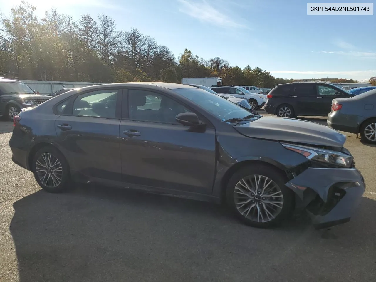 2022 Kia Forte Gt Line VIN: 3KPF54AD2NE501748 Lot: 75898004