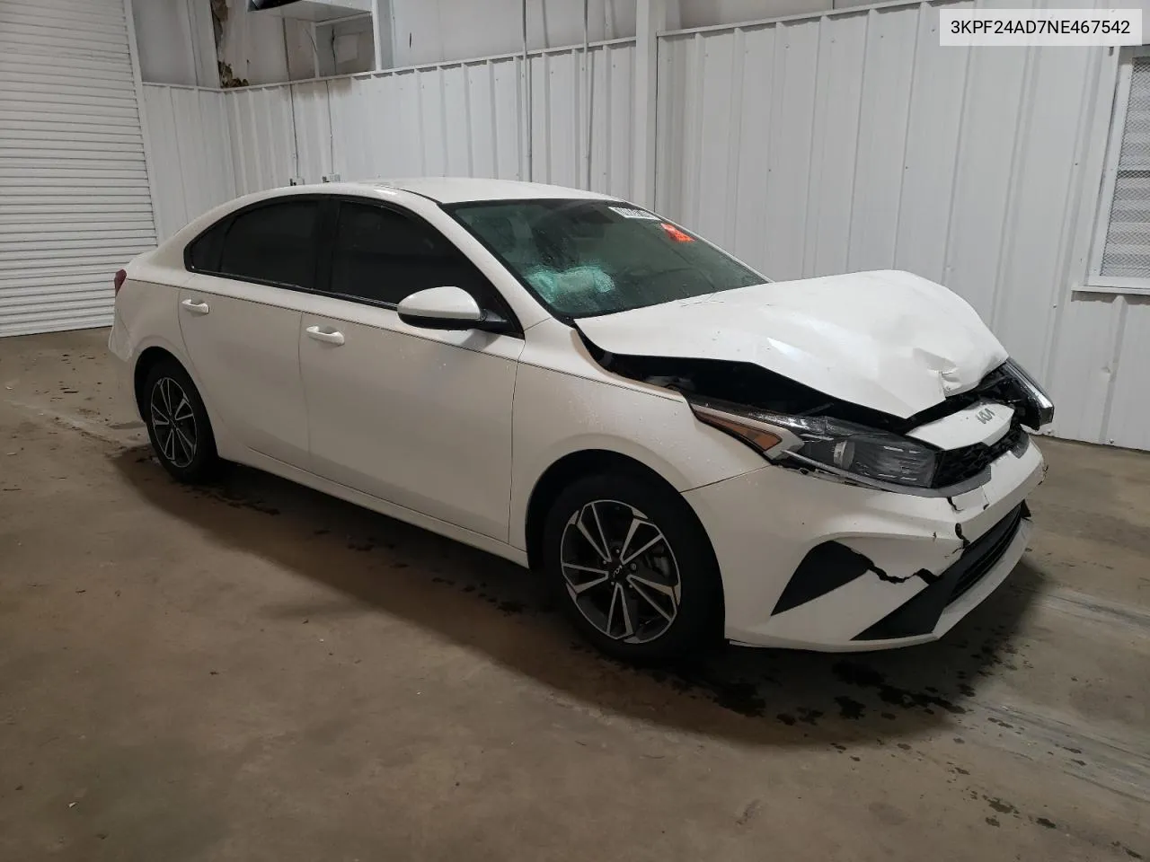 2022 Kia Forte Fe VIN: 3KPF24AD7NE467542 Lot: 76026174