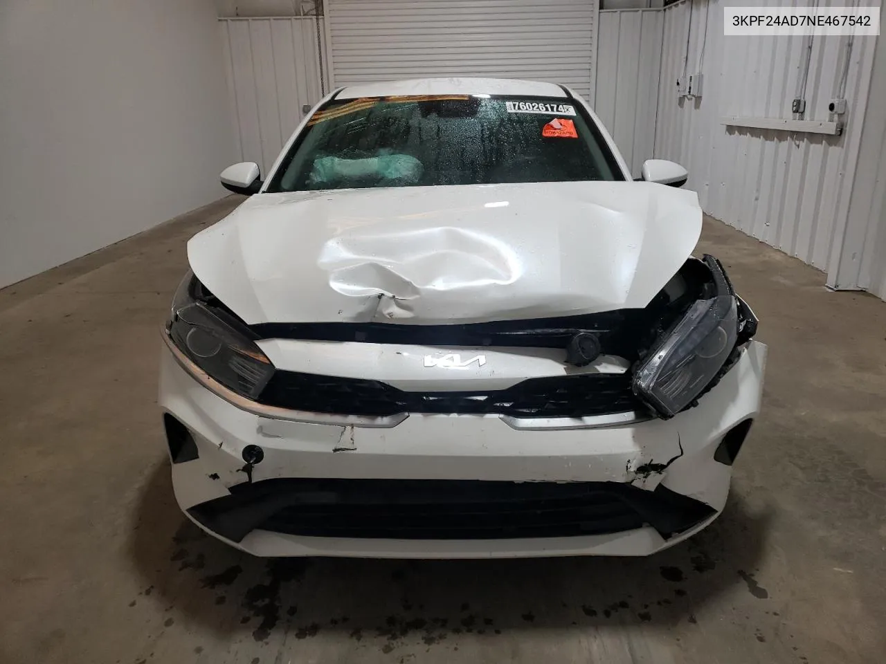 2022 Kia Forte Fe VIN: 3KPF24AD7NE467542 Lot: 76026174