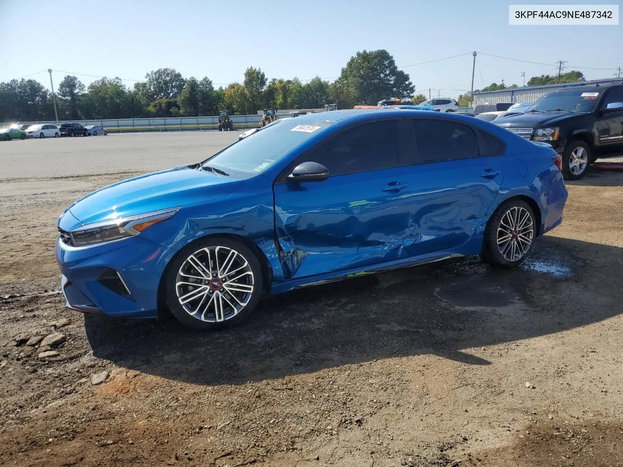 2022 Kia Forte Gt VIN: 3KPF44AC9NE487342 Lot: 76041574