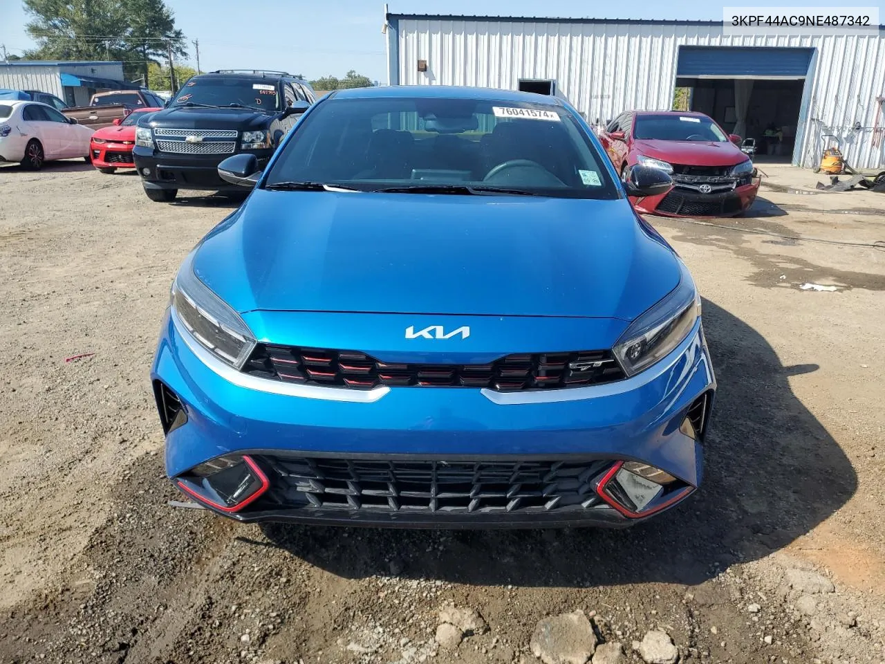 2022 Kia Forte Gt VIN: 3KPF44AC9NE487342 Lot: 76041574