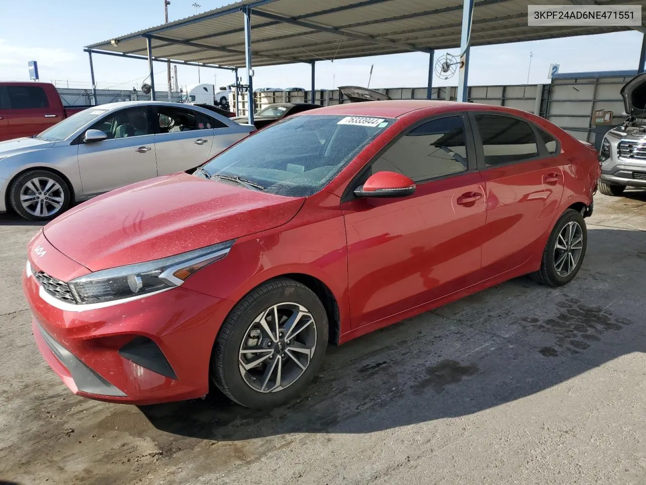 2022 Kia Forte Fe VIN: 3KPF24AD6NE471551 Lot: 76333944