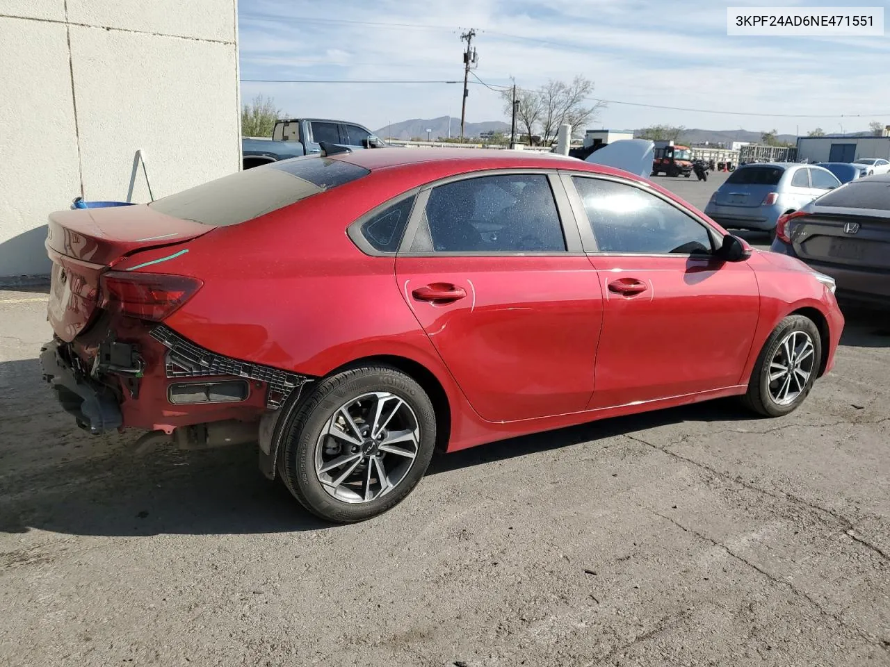 2022 Kia Forte Fe VIN: 3KPF24AD6NE471551 Lot: 76333944