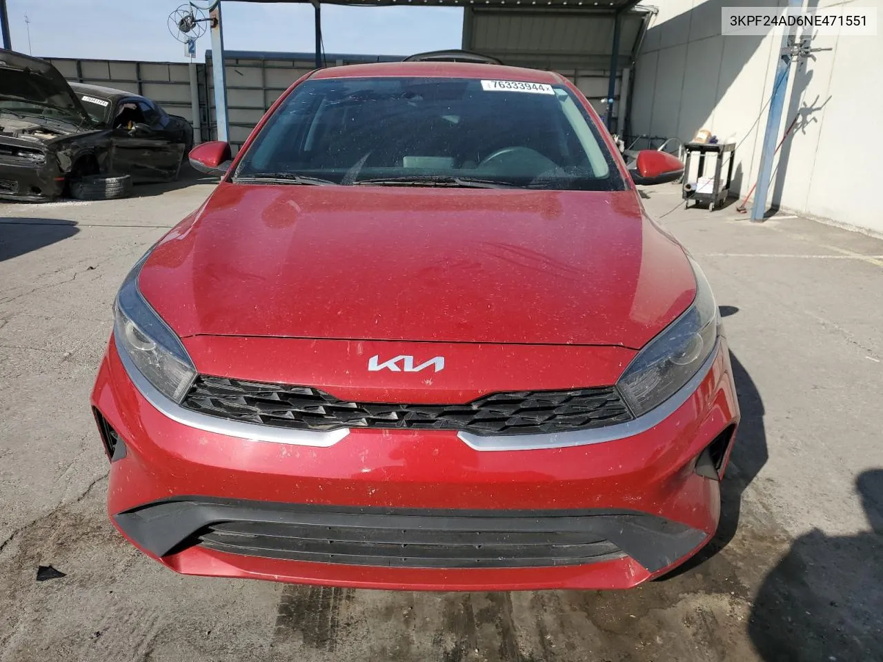 2022 Kia Forte Fe VIN: 3KPF24AD6NE471551 Lot: 76333944