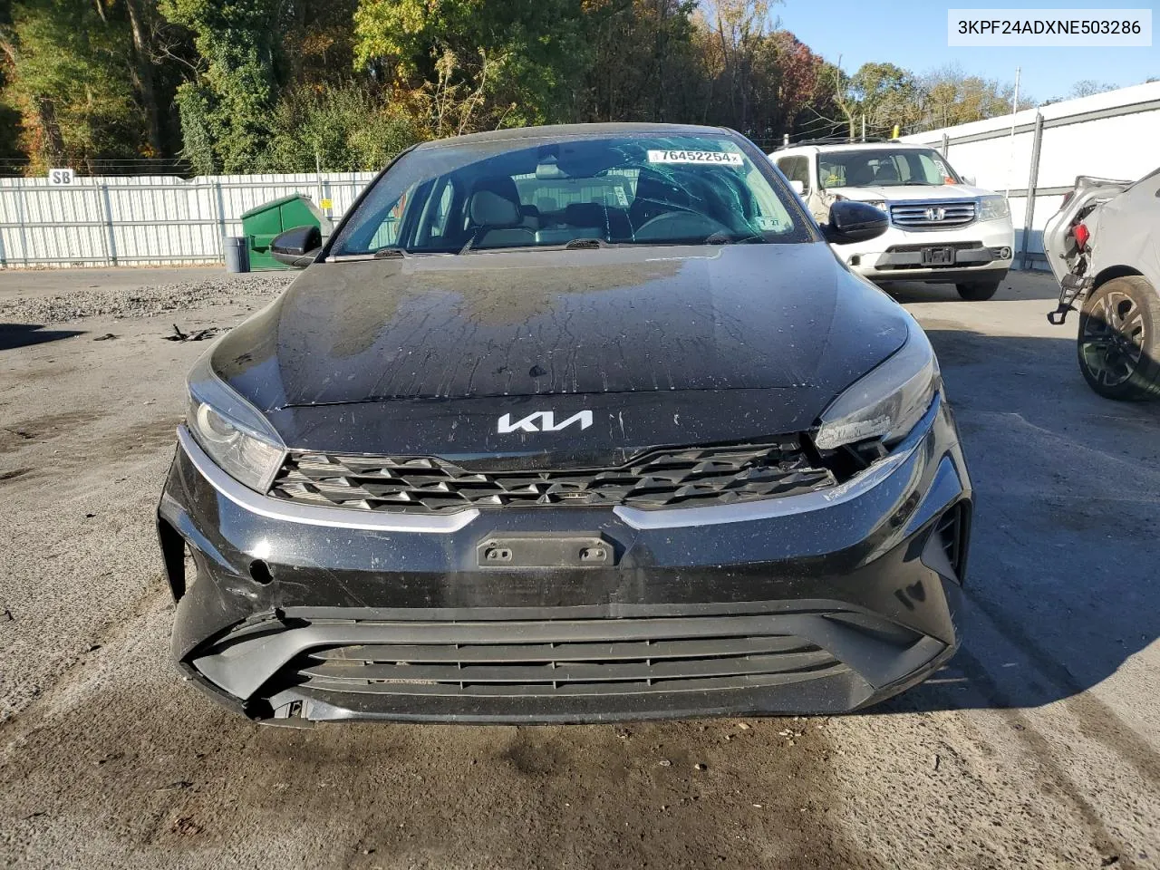 2022 Kia Forte Fe VIN: 3KPF24ADXNE503286 Lot: 76452254