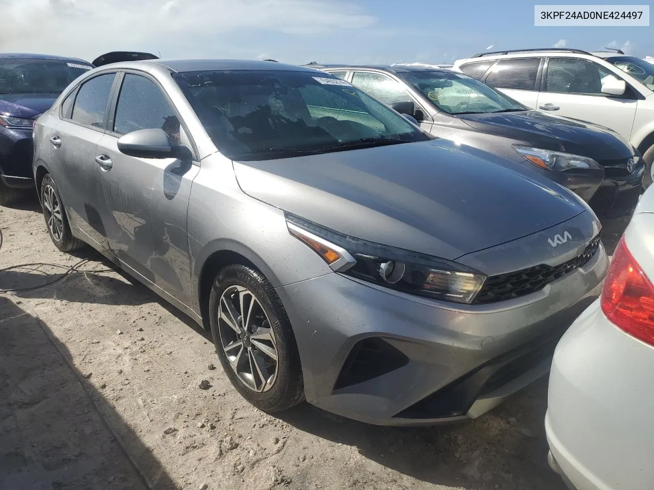 2022 Kia Forte Fe VIN: 3KPF24AD0NE424497 Lot: 76465274