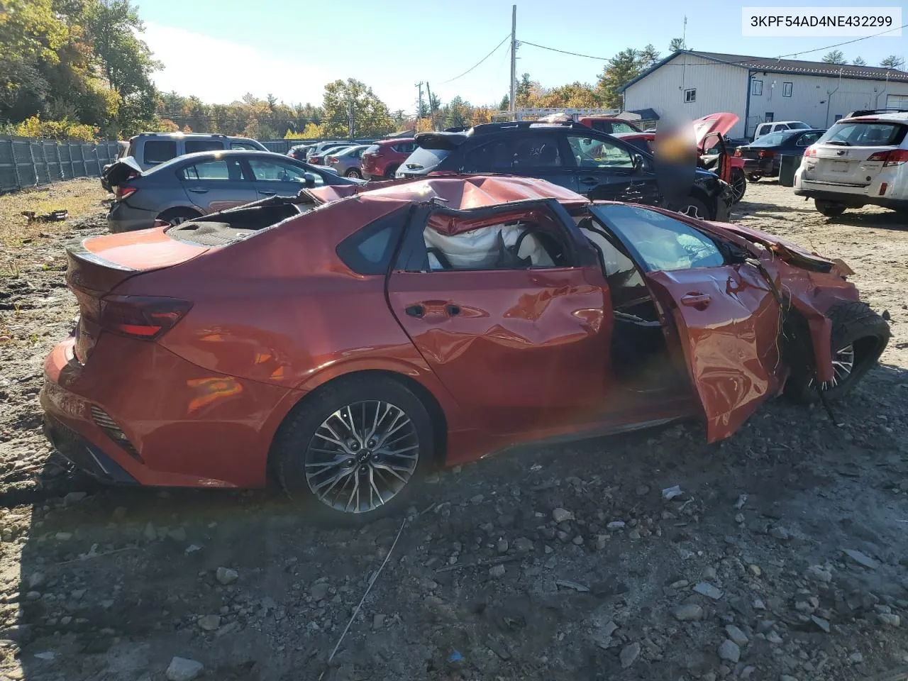 2022 Kia Forte Gt Line VIN: 3KPF54AD4NE432299 Lot: 76465404