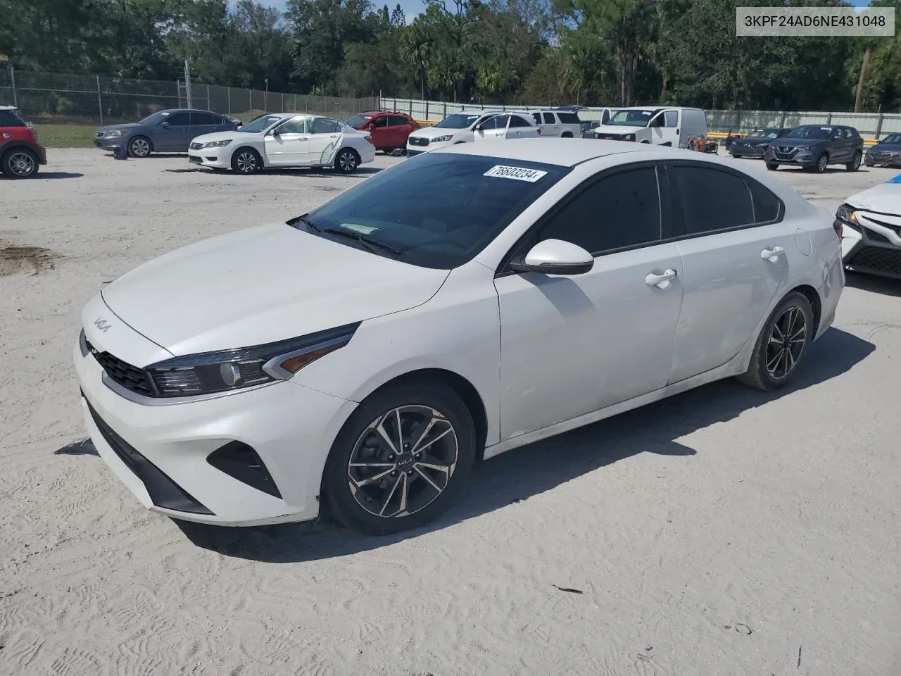 2022 Kia Forte Fe VIN: 3KPF24AD6NE431048 Lot: 76603234