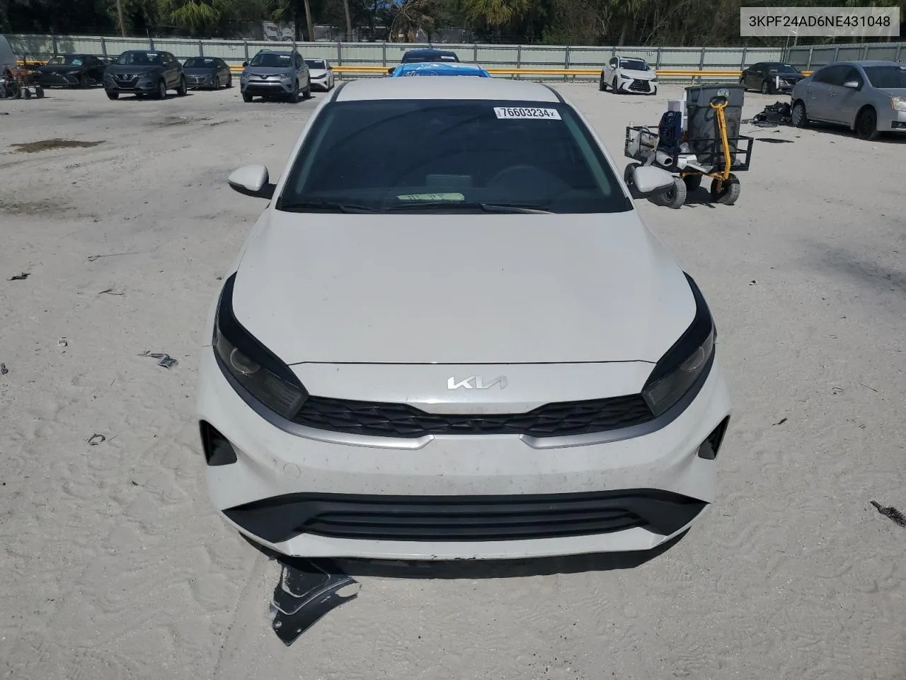 2022 Kia Forte Fe VIN: 3KPF24AD6NE431048 Lot: 76603234