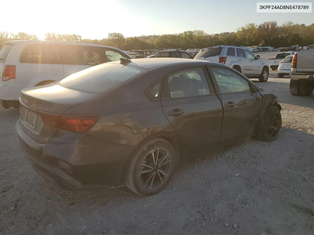 2022 Kia Forte Fe VIN: 3KPF24AD8NE478789 Lot: 76747474