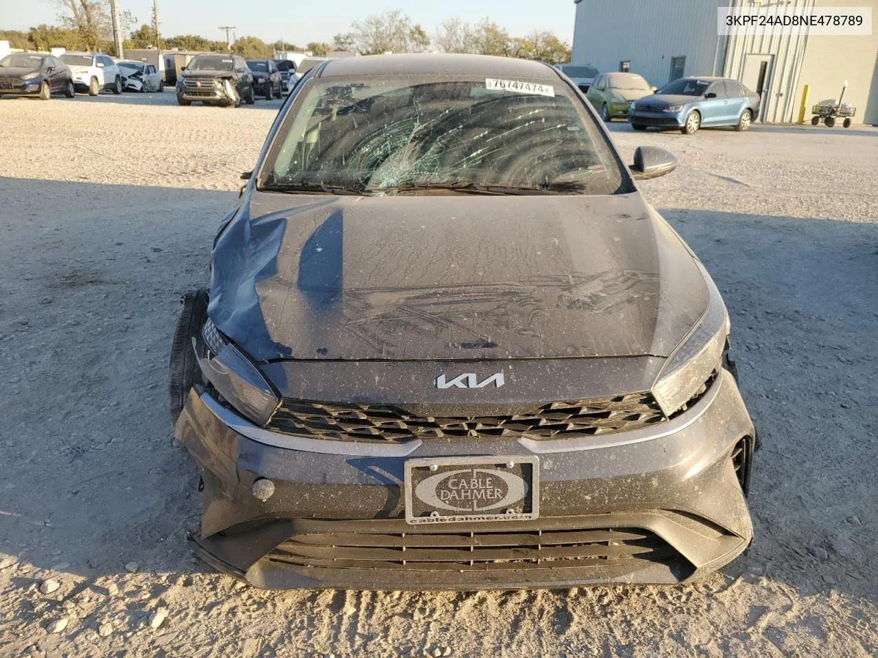 2022 Kia Forte Fe VIN: 3KPF24AD8NE478789 Lot: 76747474