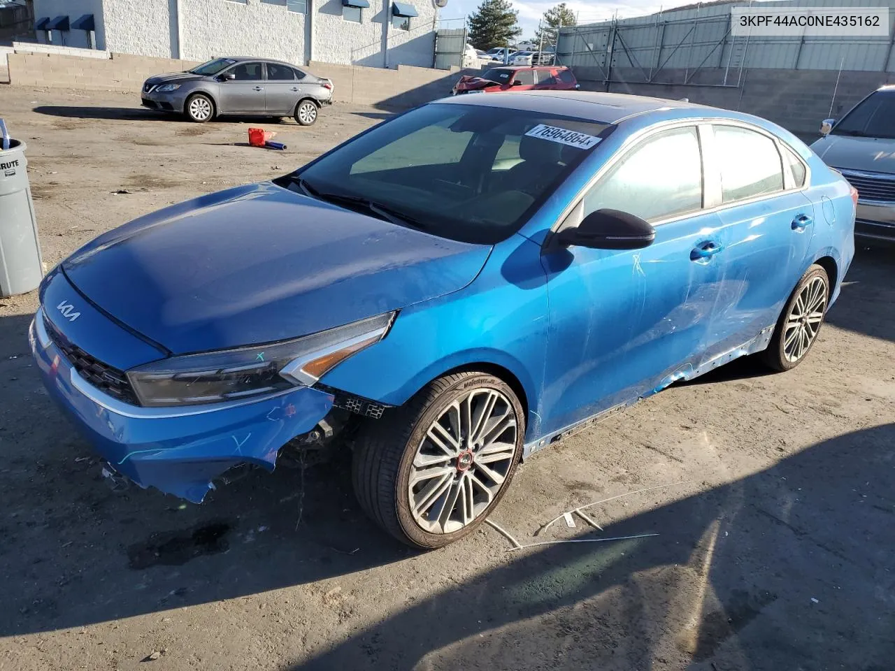 2022 Kia Forte Gt VIN: 3KPF44AC0NE435162 Lot: 76964864