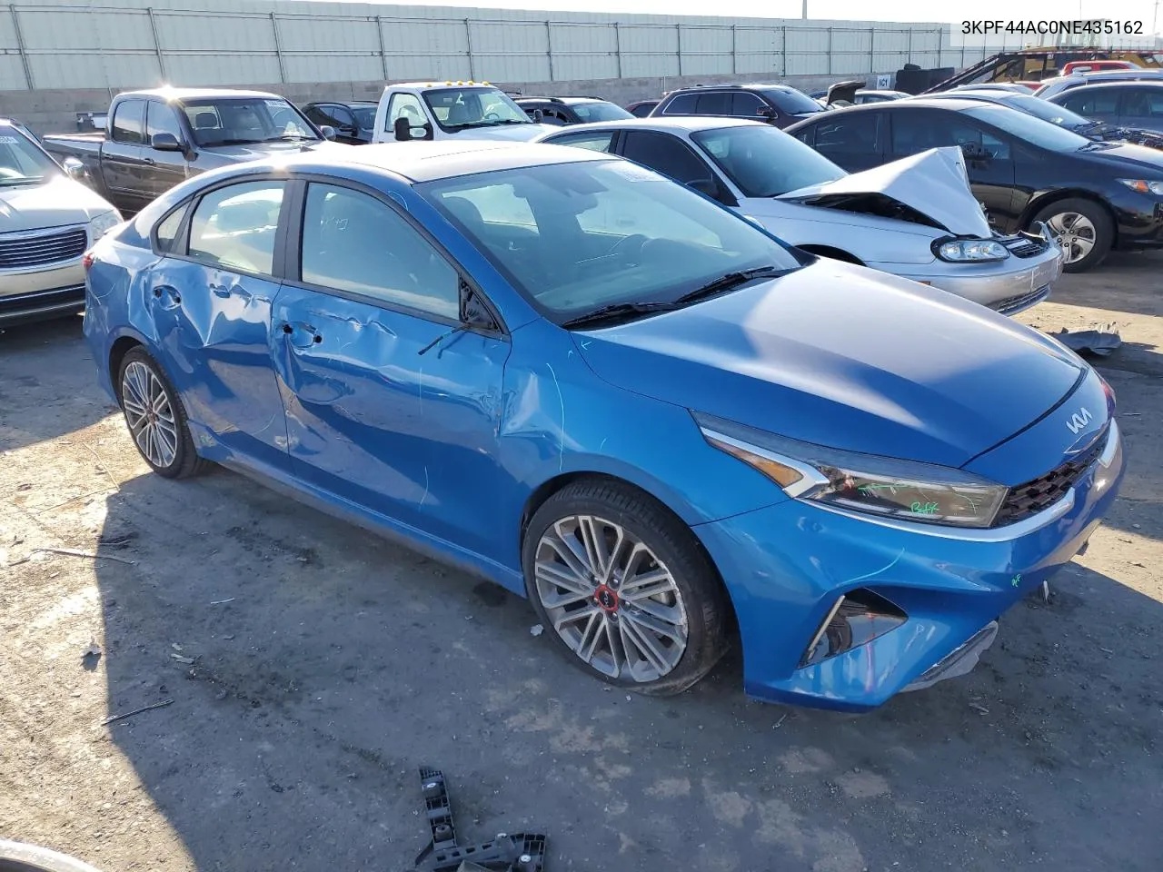 2022 Kia Forte Gt VIN: 3KPF44AC0NE435162 Lot: 76964864