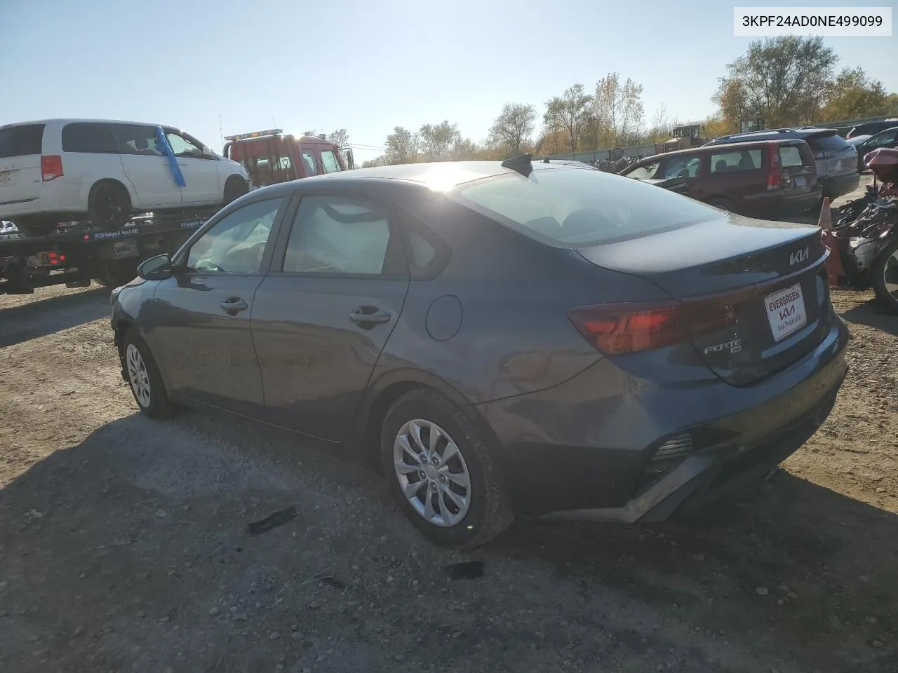 2022 Kia Forte Fe VIN: 3KPF24AD0NE499099 Lot: 76968184