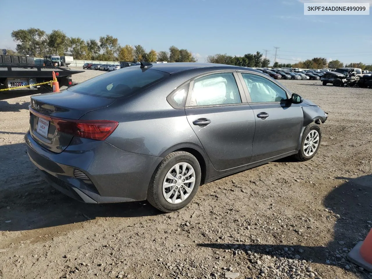 2022 Kia Forte Fe VIN: 3KPF24AD0NE499099 Lot: 76968184