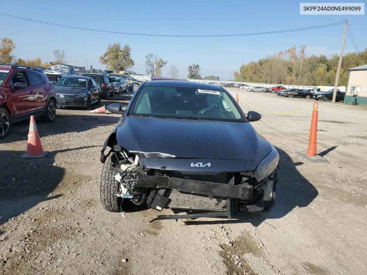 2022 Kia Forte Fe VIN: 3KPF24AD0NE499099 Lot: 76968184