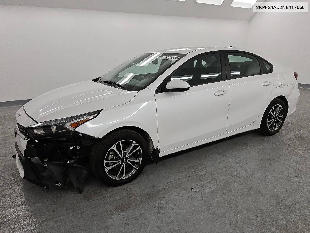 2022 Kia Forte Fe VIN: 3KPF24AD2NE417650 Lot: 77086594