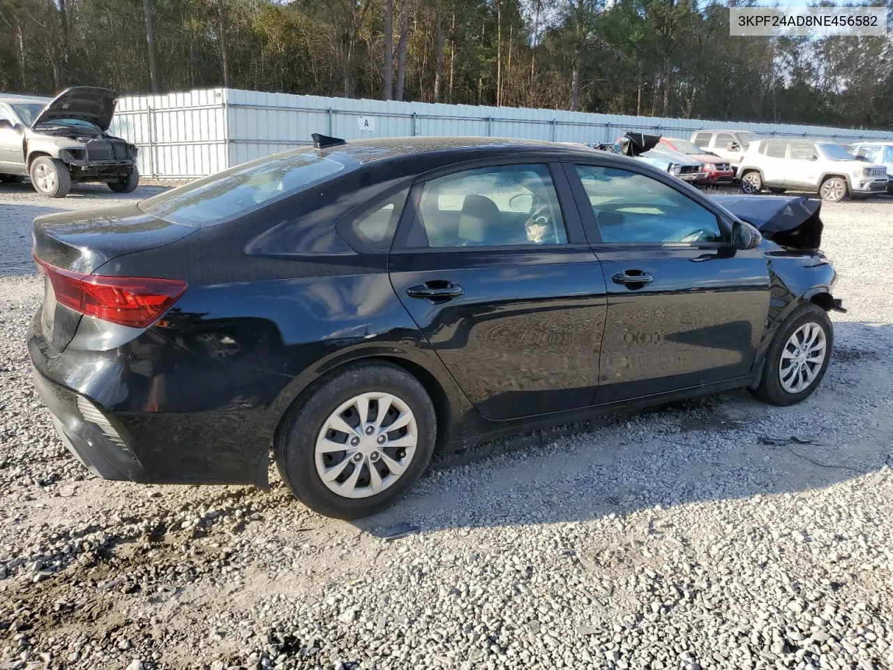 2022 Kia Forte Fe VIN: 3KPF24AD8NE456582 Lot: 77537534