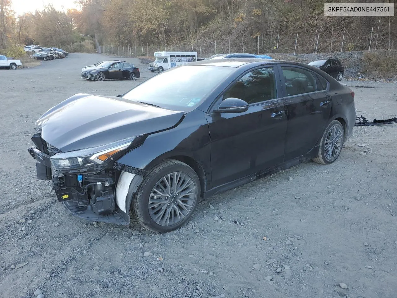 2022 Kia Forte Gt Line VIN: 3KPF54AD0NE447561 Lot: 77774414