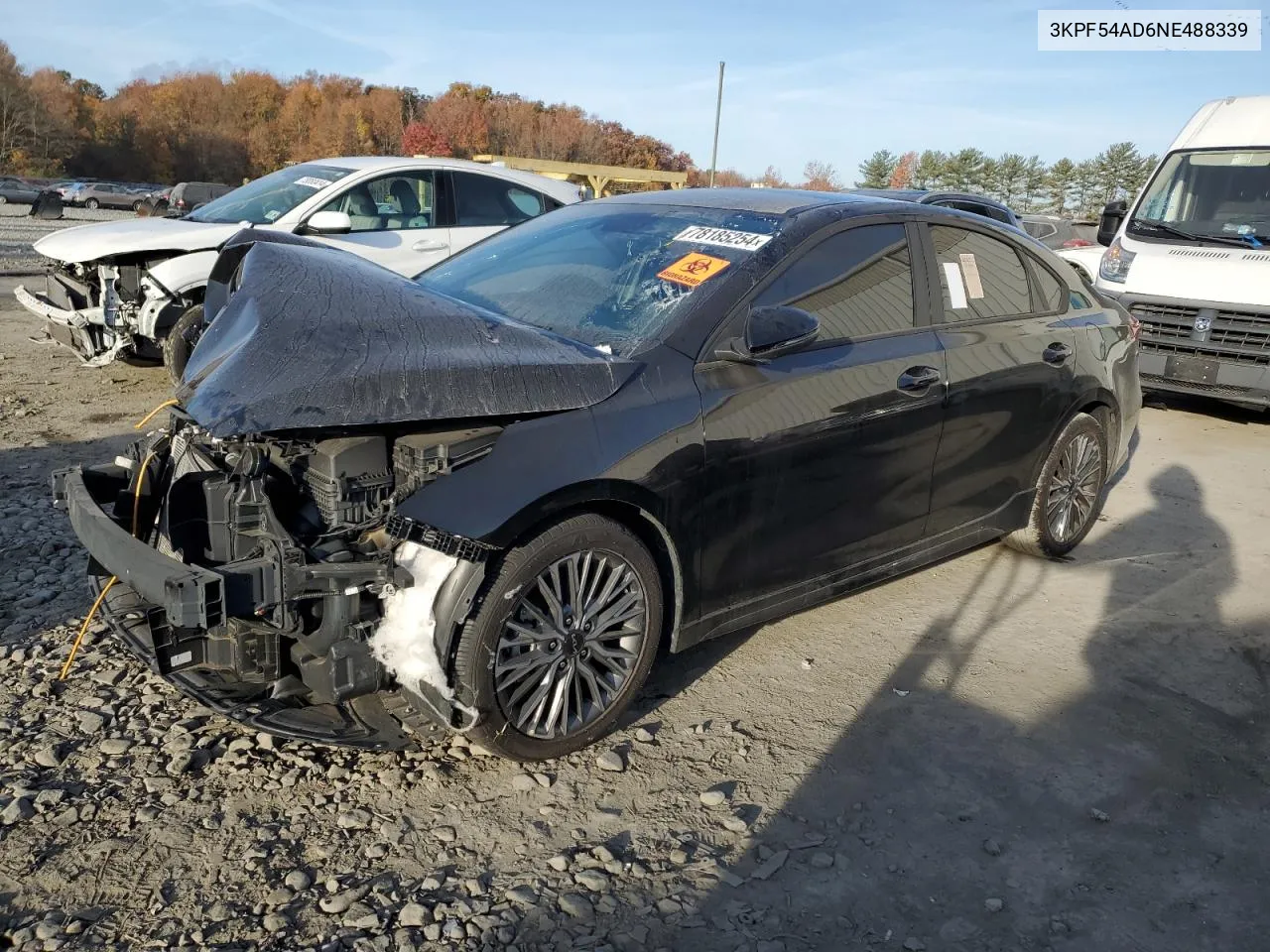 2022 Kia Forte Gt Line VIN: 3KPF54AD6NE488339 Lot: 78185254