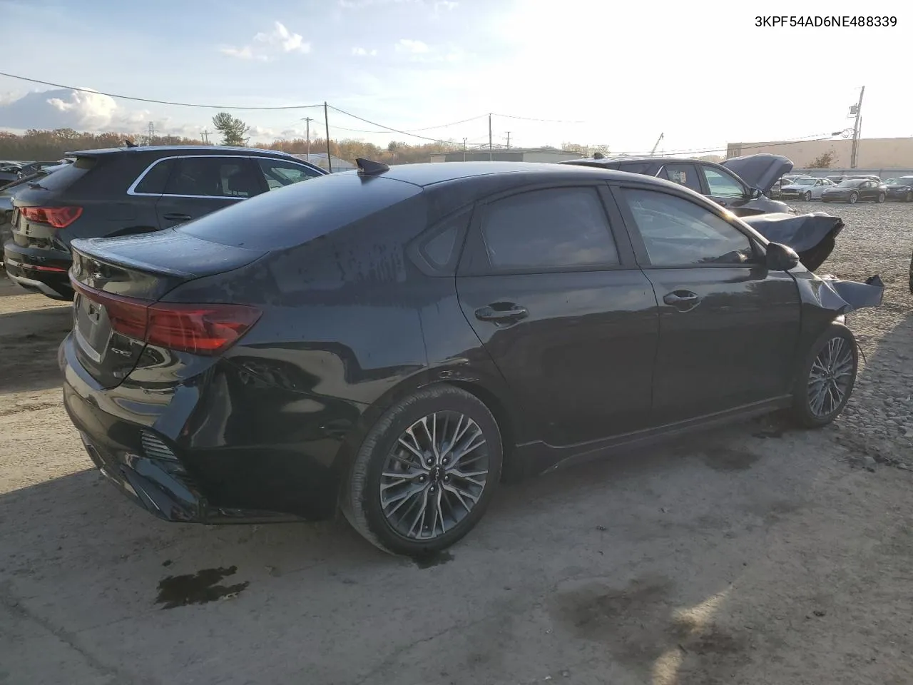 2022 Kia Forte Gt Line VIN: 3KPF54AD6NE488339 Lot: 78185254