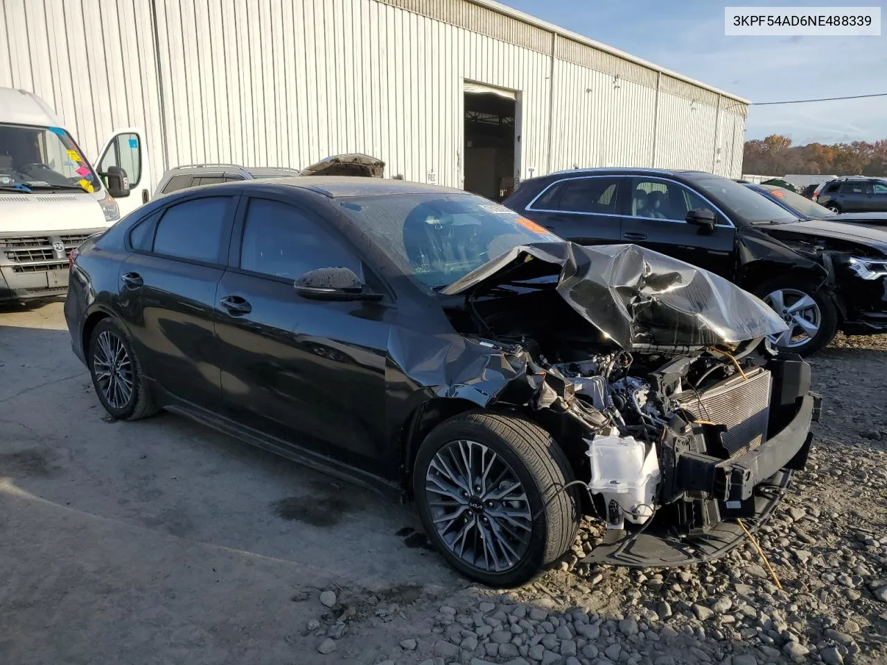 2022 Kia Forte Gt Line VIN: 3KPF54AD6NE488339 Lot: 78185254