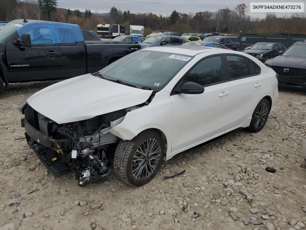 2022 Kia Forte Gt Line VIN: 3KPF54ADXNE473276 Lot: 78375224