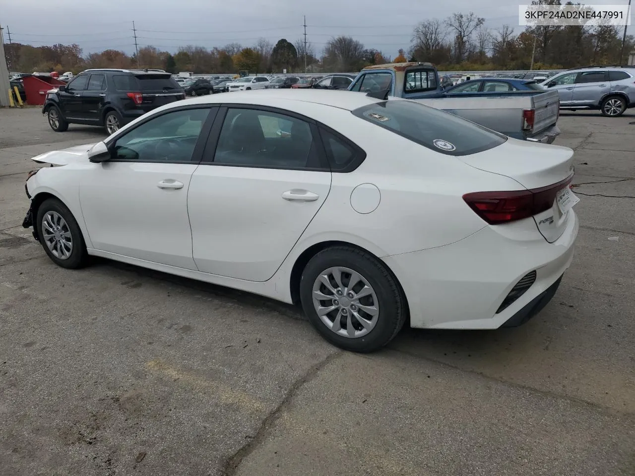 2022 Kia Forte Fe VIN: 3KPF24AD2NE447991 Lot: 78594864