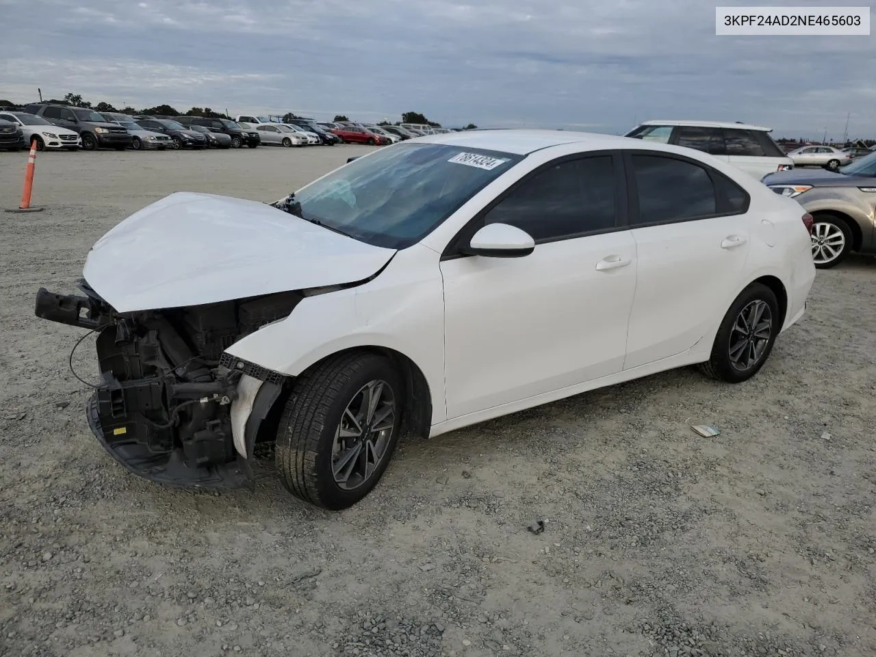 2022 Kia Forte Fe VIN: 3KPF24AD2NE465603 Lot: 78614324