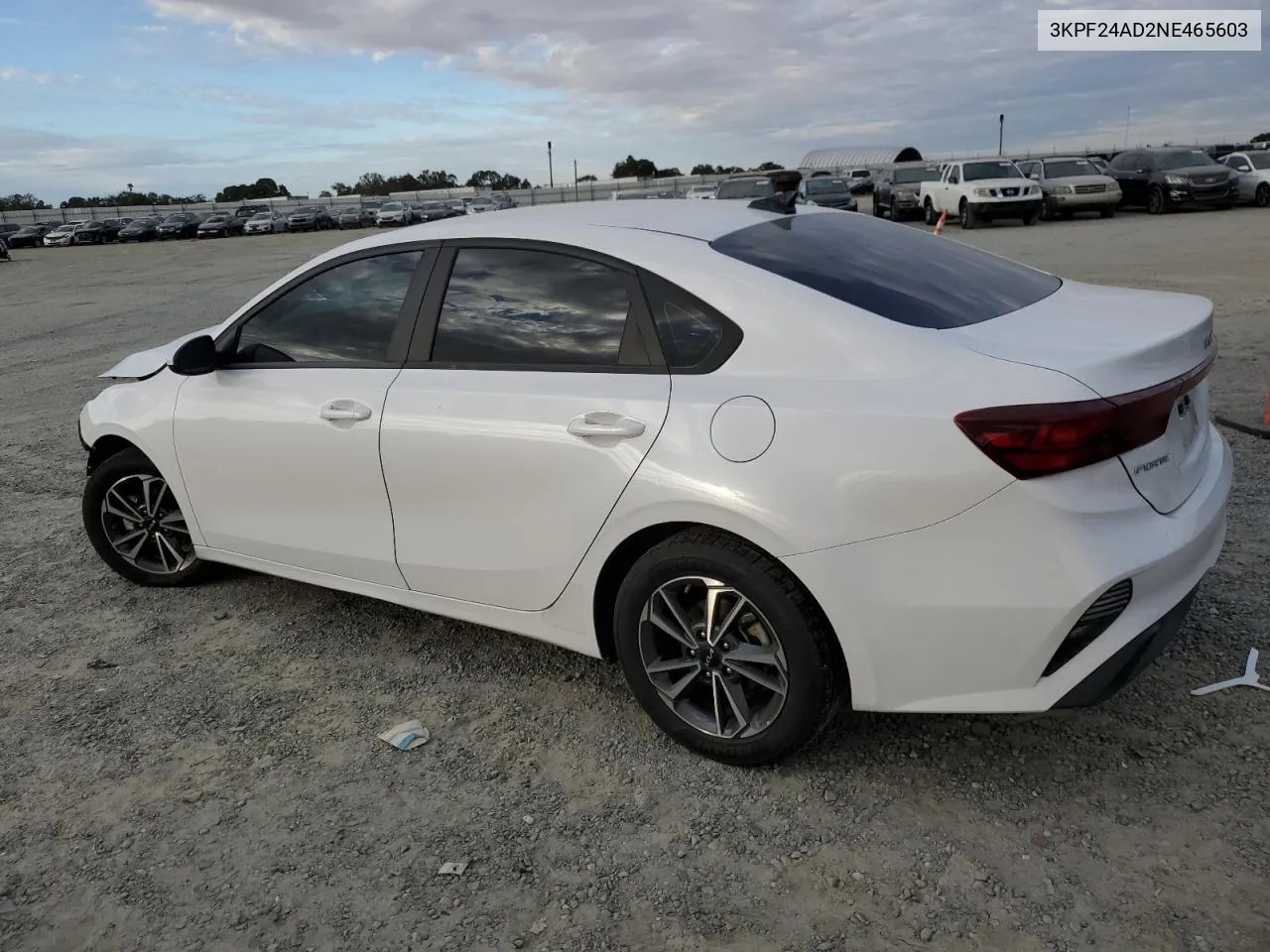 2022 Kia Forte Fe VIN: 3KPF24AD2NE465603 Lot: 78614324