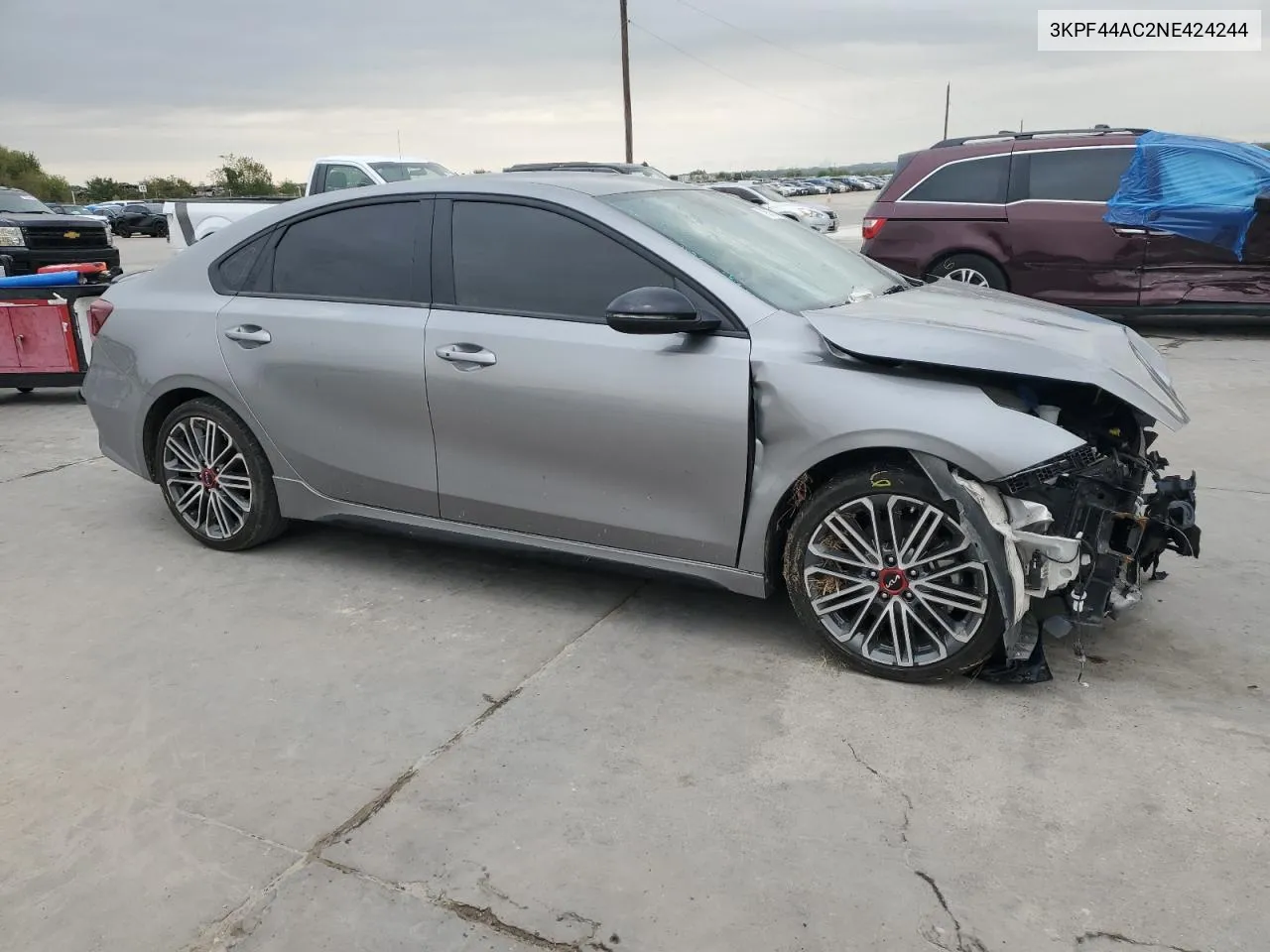 2022 Kia Forte Gt VIN: 3KPF44AC2NE424244 Lot: 79575514