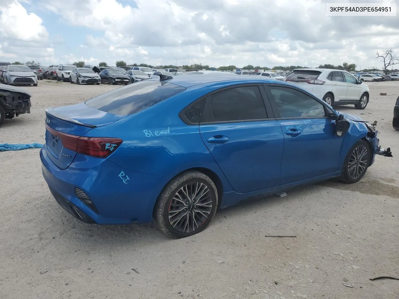 2023 Kia Forte Gt Line VIN: 3KPF54AD3PE654951 Lot: 72537344