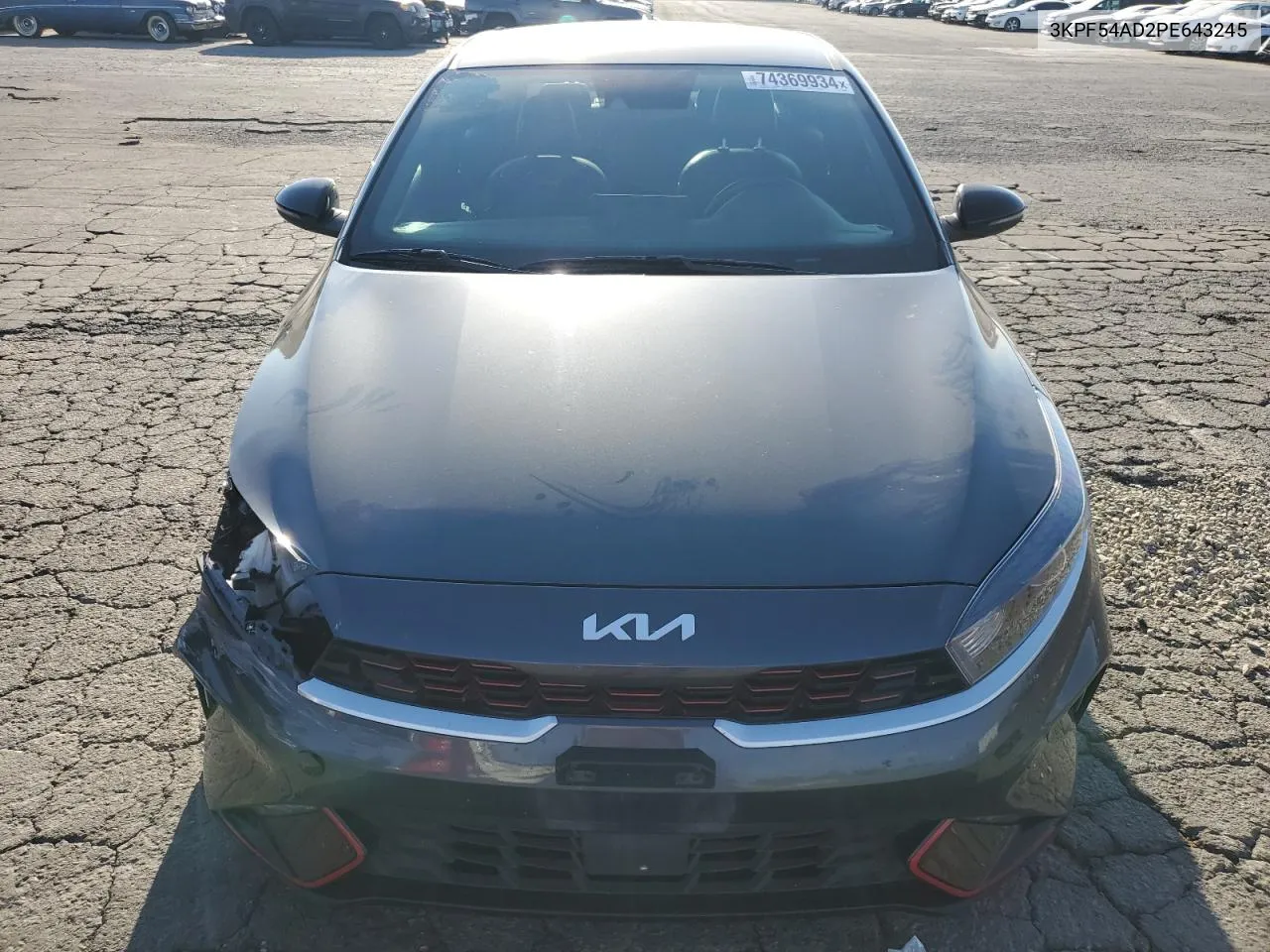 2023 Kia Forte Gt Line VIN: 3KPF54AD2PE643245 Lot: 74369934