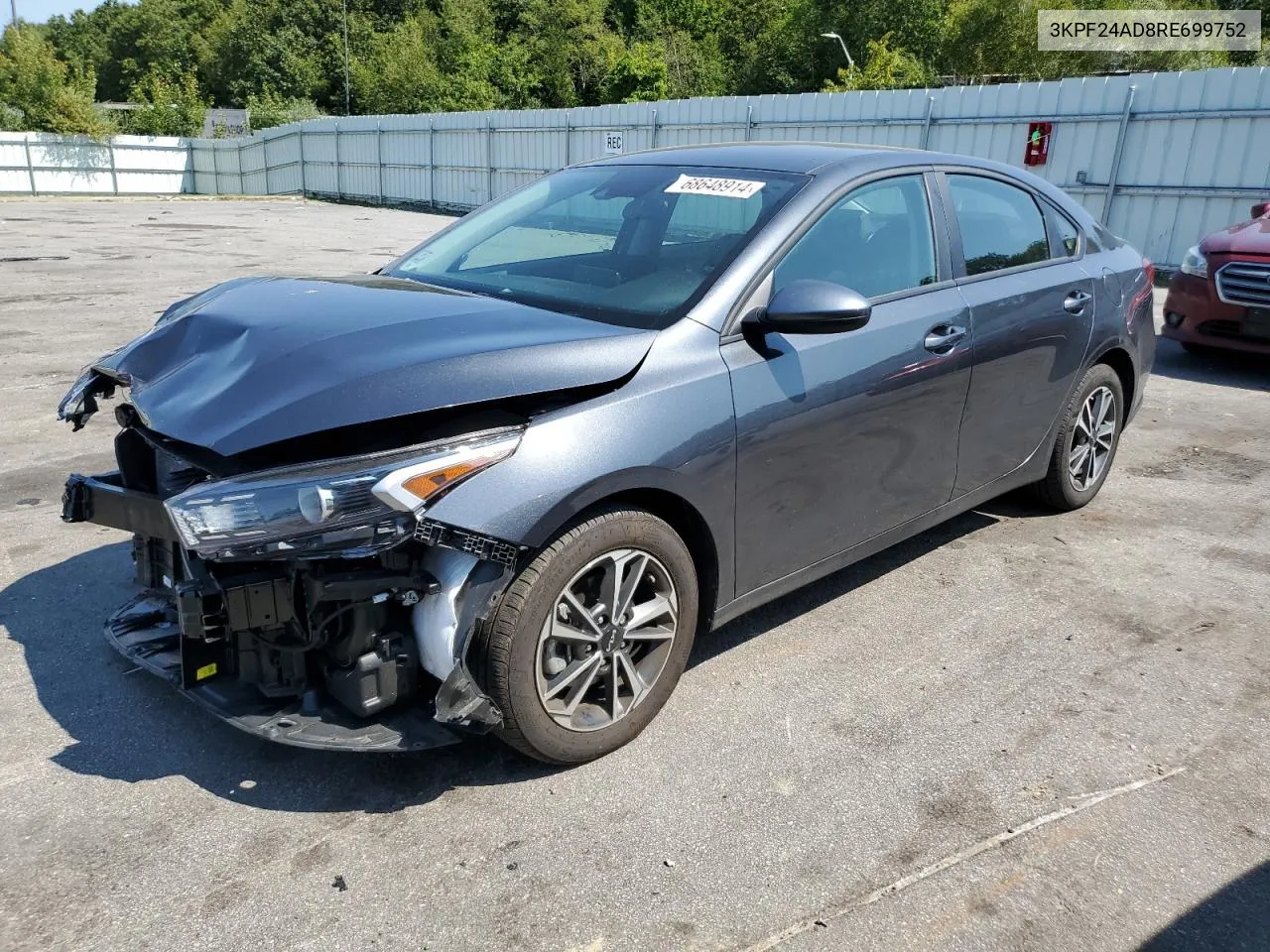 2024 Kia Forte Lx VIN: 3KPF24AD8RE699752 Lot: 68648914