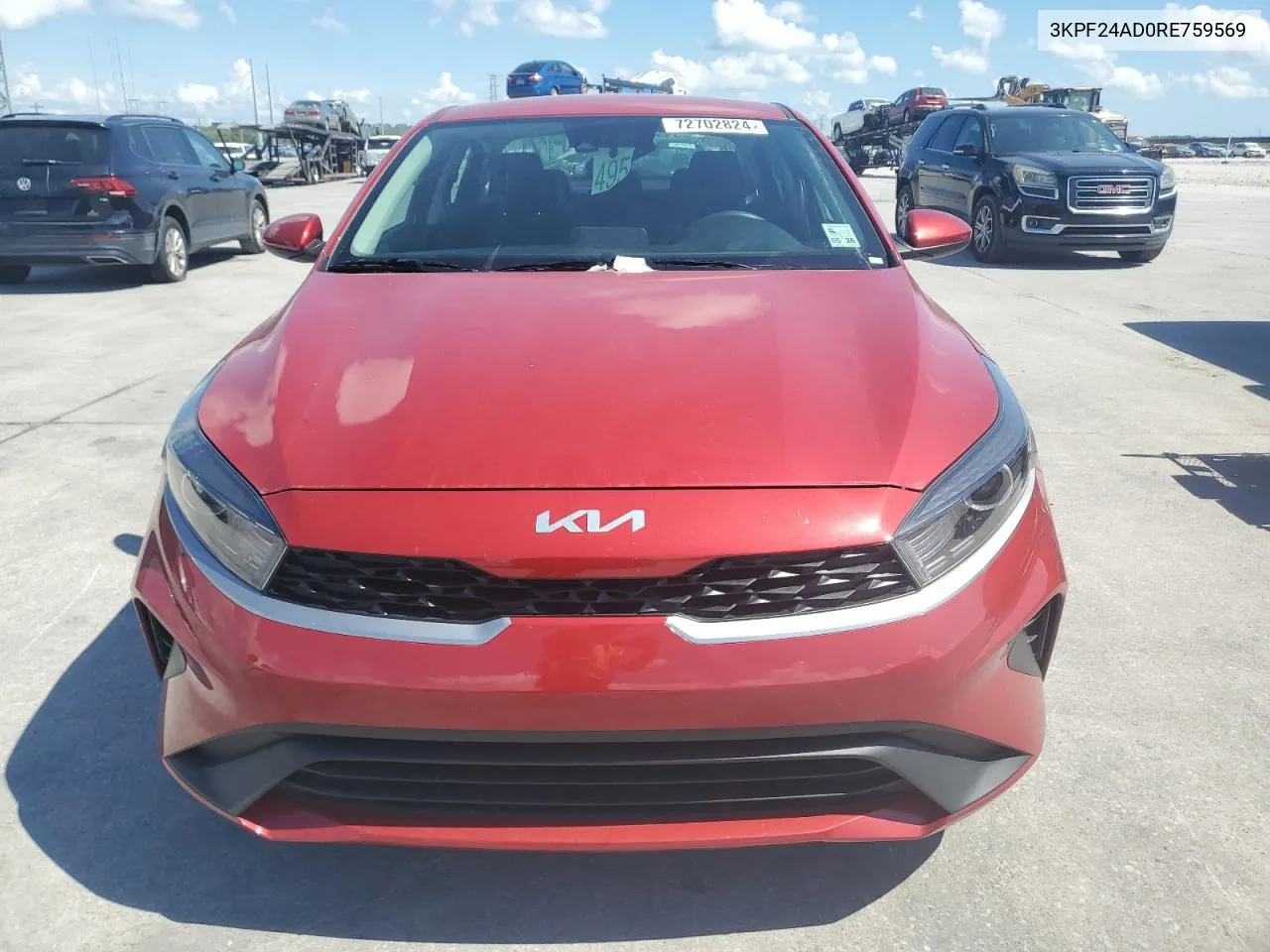 2024 Kia Forte Lx VIN: 3KPF24AD0RE759569 Lot: 72702824