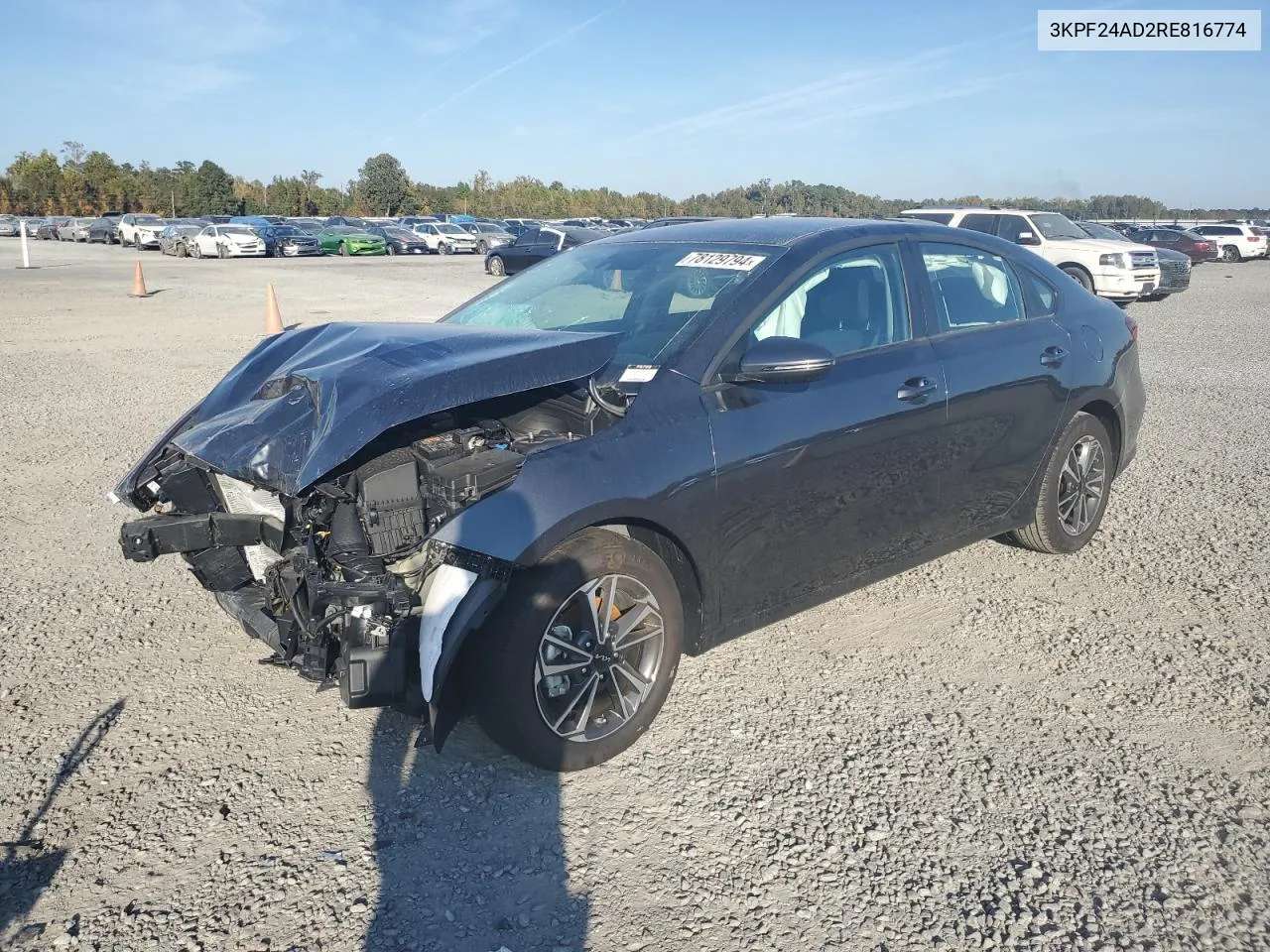 2024 Kia Forte Lx VIN: 3KPF24AD2RE816774 Lot: 78129794