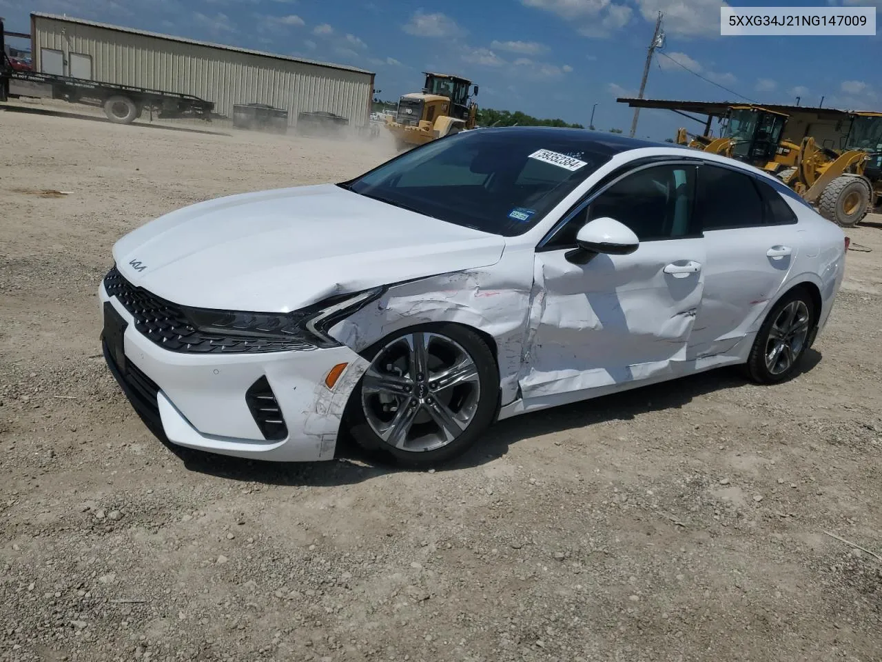 2022 Kia K5 Ex VIN: 5XXG34J21NG147009 Lot: 59352384