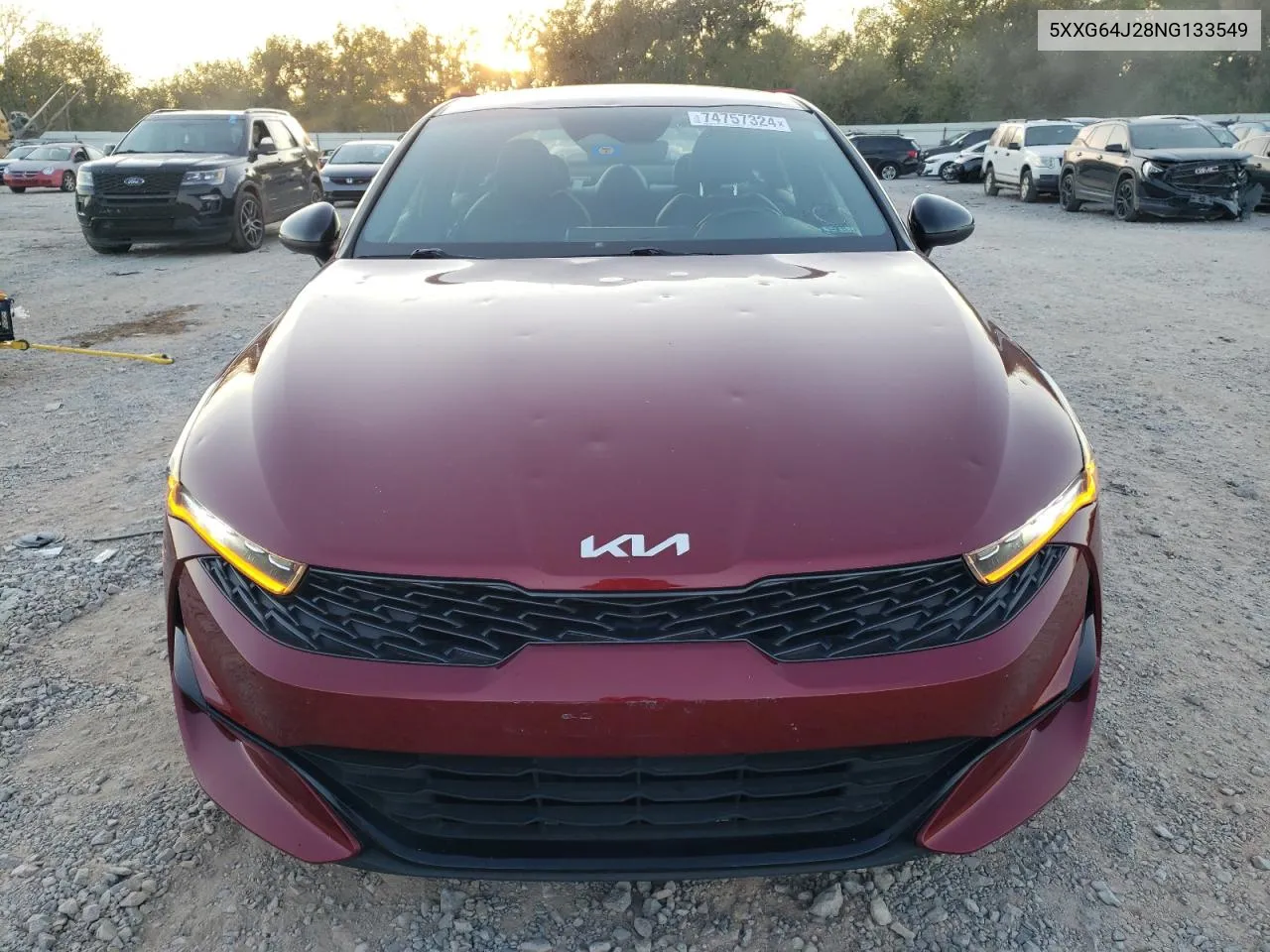 2022 Kia K5 Gt Line VIN: 5XXG64J28NG133549 Lot: 74757324