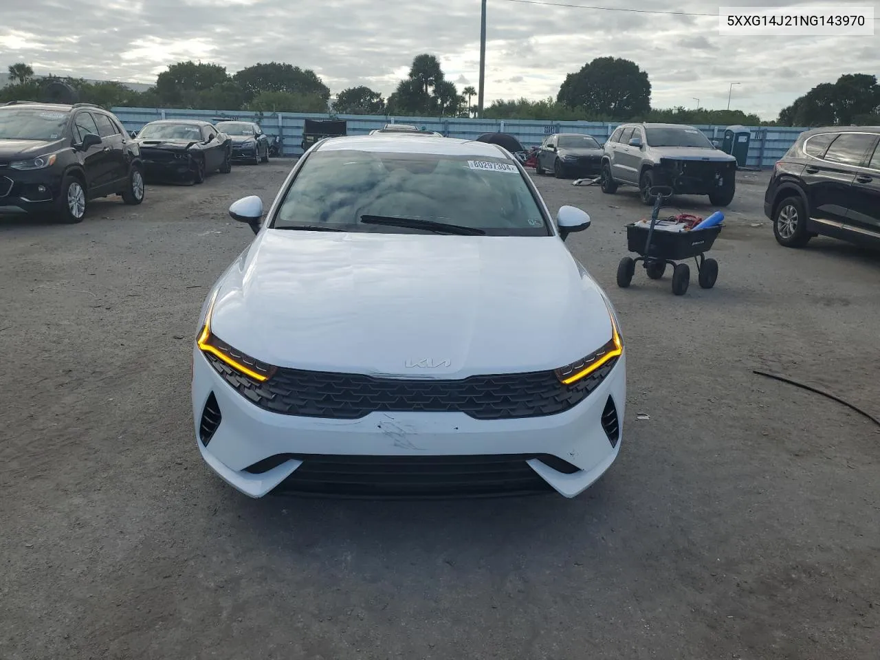 2022 Kia K5 Lxs VIN: 5XXG14J21NG143970 Lot: 80297304