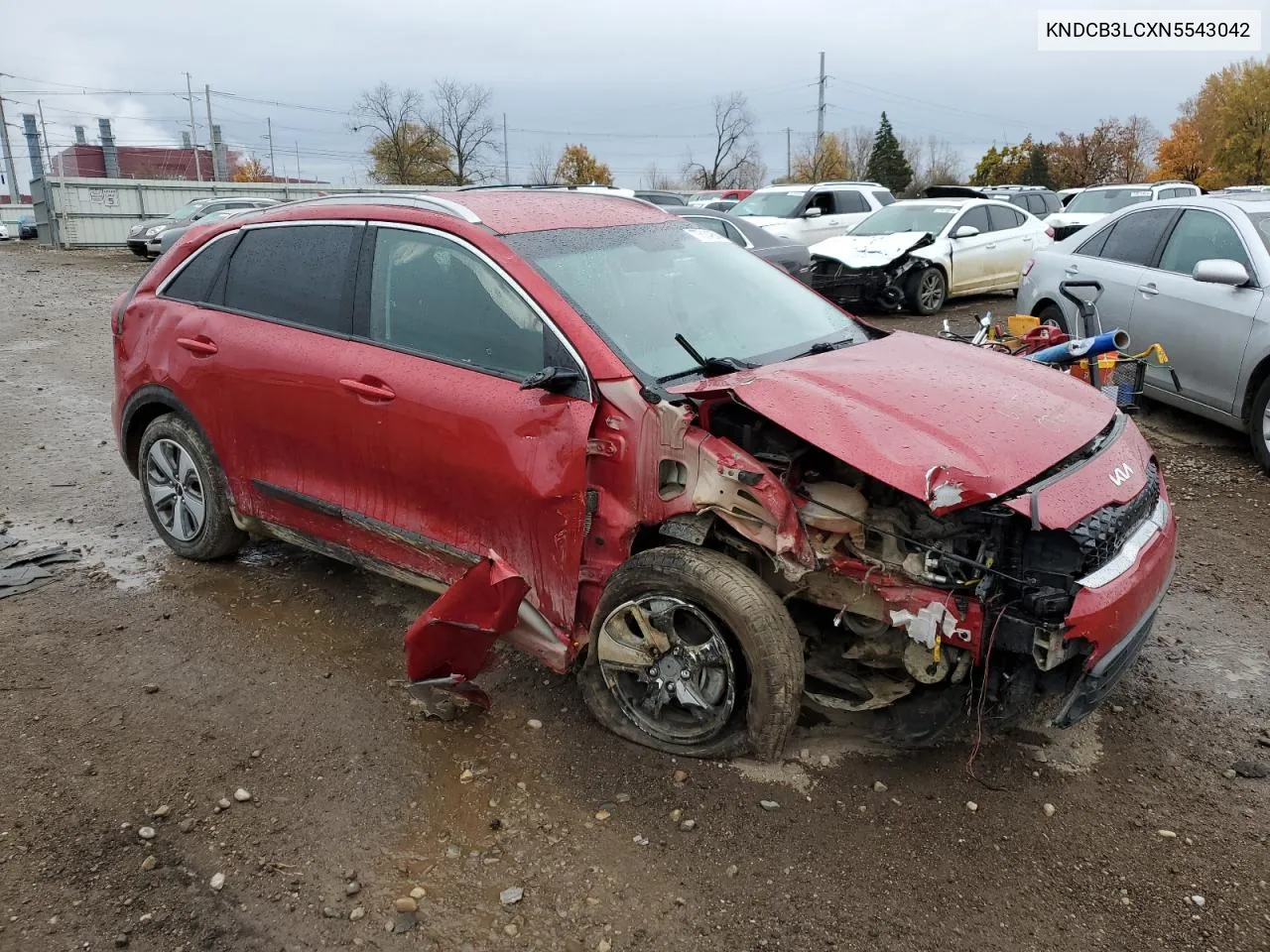 2022 Kia Niro Lx VIN: KNDCB3LCXN5543042 Lot: 77614954