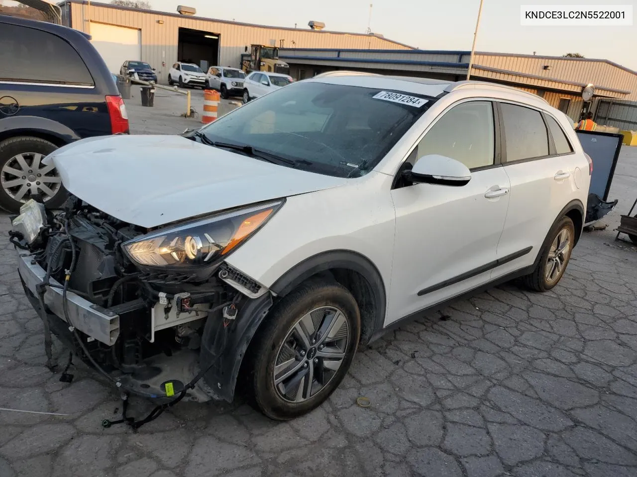 2022 Kia Niro Ex Premium VIN: KNDCE3LC2N5522001 Lot: 78091284