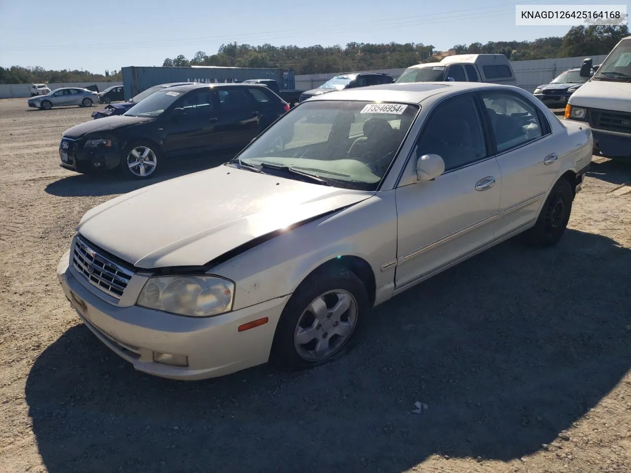 KNAGD126425164168 2002 Kia Optima Magentis