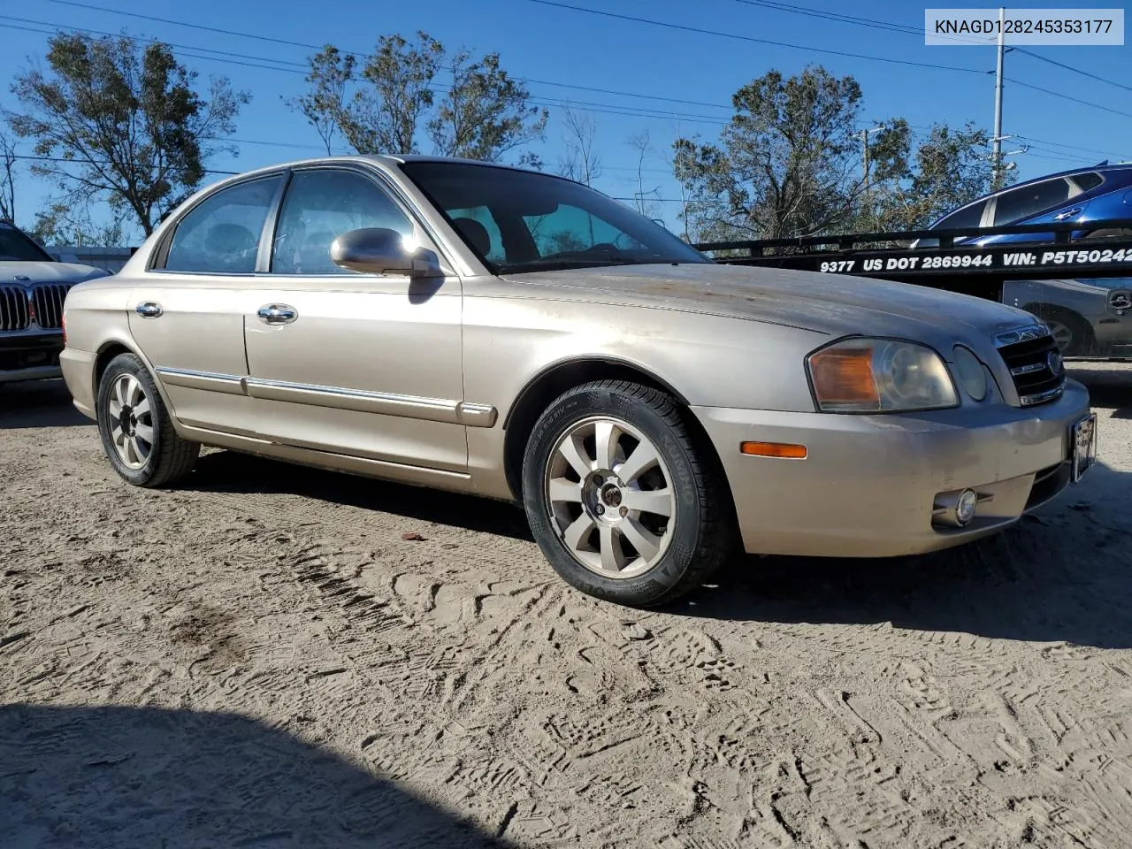 2004 Kia Optima Lx VIN: KNAGD128245353177 Lot: 77480724