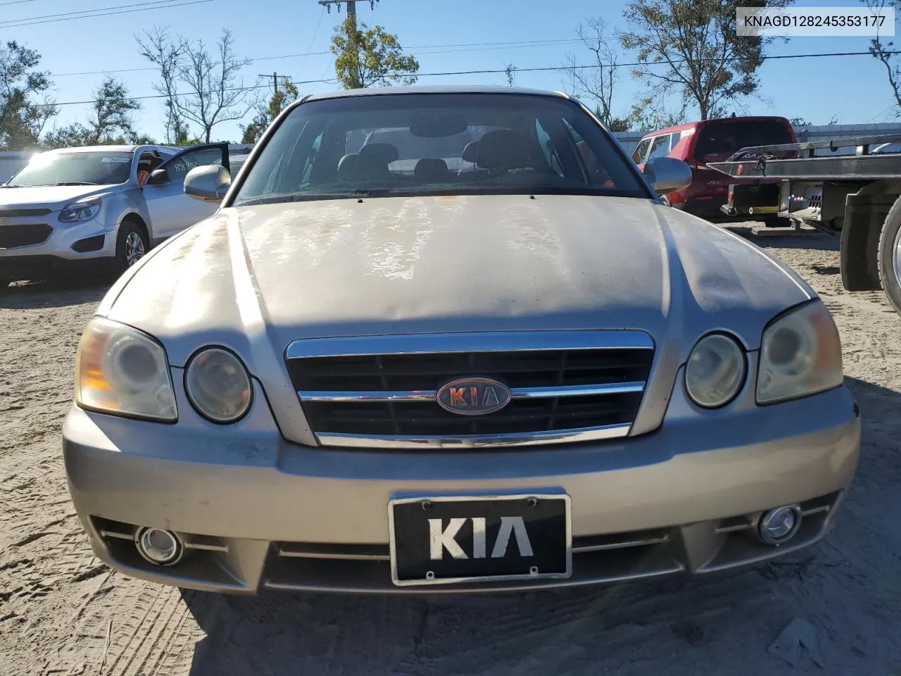 2004 Kia Optima Lx VIN: KNAGD128245353177 Lot: 77480724