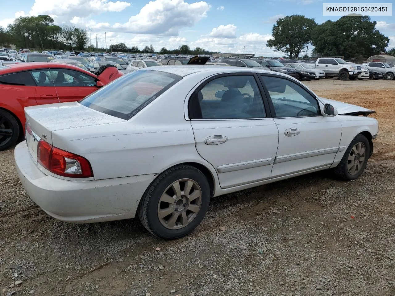 2005 Kia Optima Lx VIN: KNAGD128155420451 Lot: 73483414